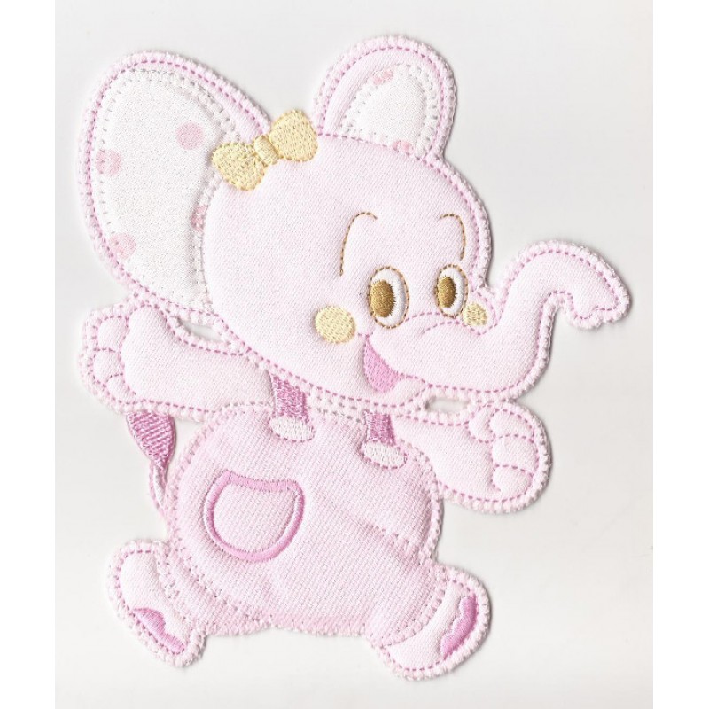 Iron-on Patch - Pink Elephant